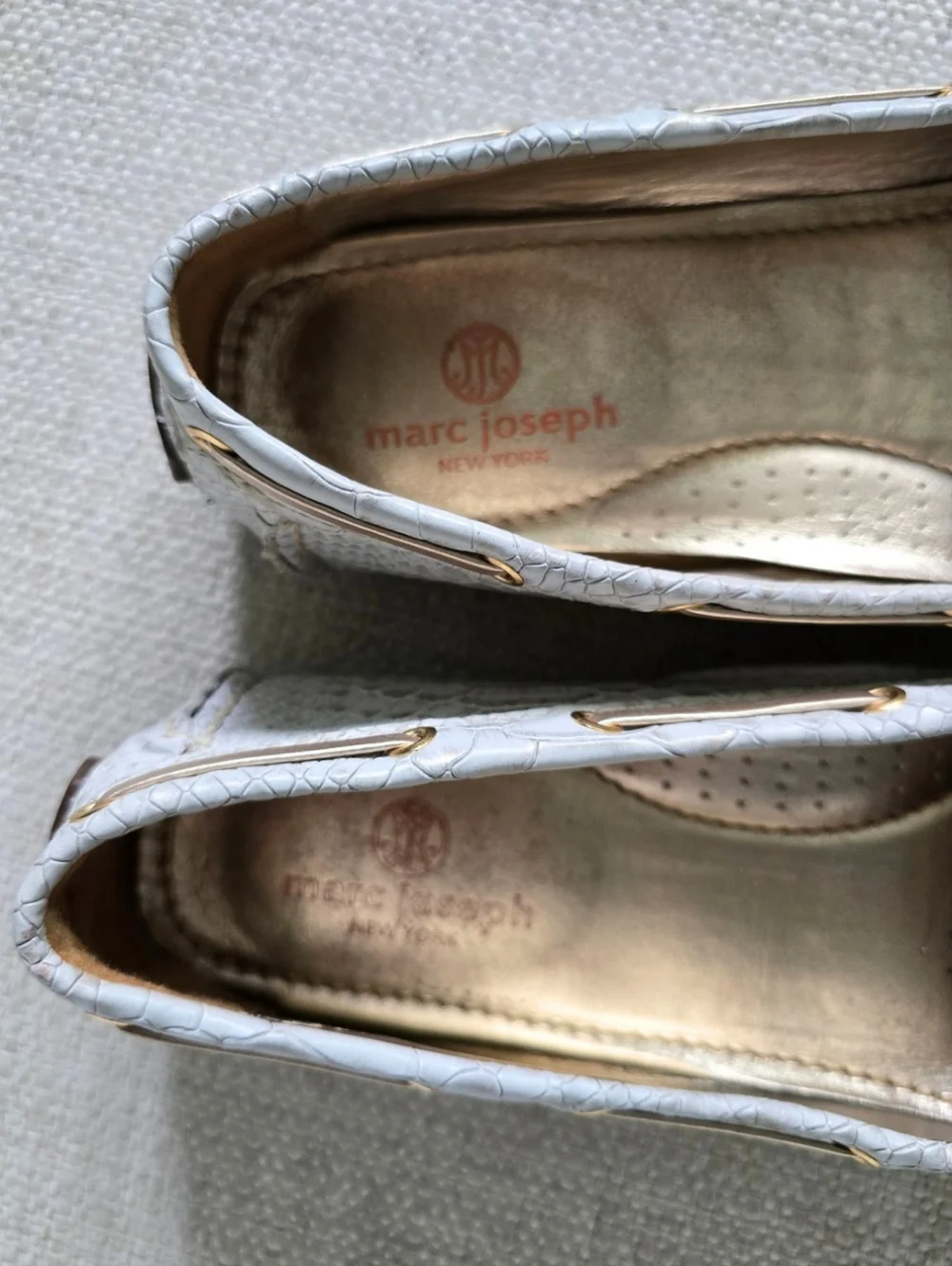 Marc Joseph New York Cypress Hill Exotic Snakeskin Driving Loafers Flats 9.5